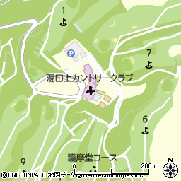 湯田上カントリークラブ管理棟周辺の地図