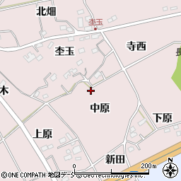 福島県福島市上名倉中原周辺の地図