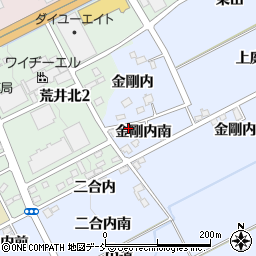 福島県福島市荒井金剛内南3-3周辺の地図