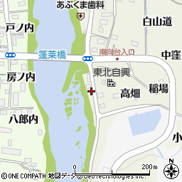 福島県福島市小倉寺白山前周辺の地図