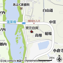 東北自興株式会社小倉寺工場周辺の地図