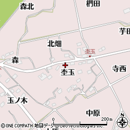 福島県福島市上名倉杢玉周辺の地図