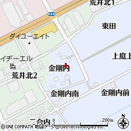 福島県福島市荒井金剛内周辺の地図