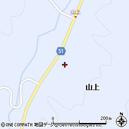 福島県伊達市霊山町上小国山上周辺の地図