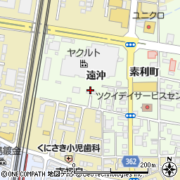 福島県福島市黒岩（遠沖）周辺の地図