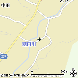 福島県伊達市月舘町糠田川原前14周辺の地図