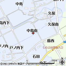 福島県福島市荒井中島南周辺の地図