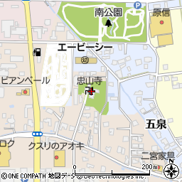 忠山寺周辺の地図