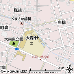 福島県福島市大森南中道8周辺の地図