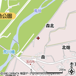福島県福島市上名倉森北周辺の地図