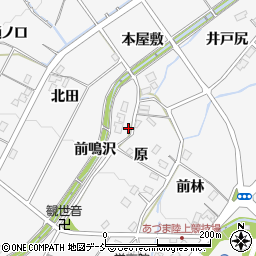 福島県福島市佐原前鳴沢周辺の地図