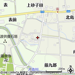 福島県福島市下鳥渡田中周辺の地図