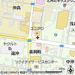 ユニクロ福島黒岩店駐車場周辺の地図