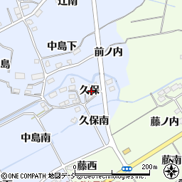 福島県福島市荒井久保周辺の地図