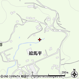 福島県福島市渡利絵馬平周辺の地図