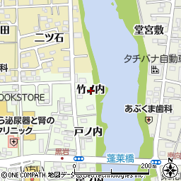 福島県福島市黒岩竹ノ内周辺の地図