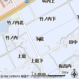 福島県福島市荒井下庭周辺の地図