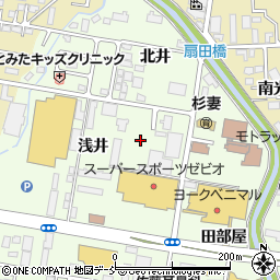 福島県福島市黒岩浅井周辺の地図