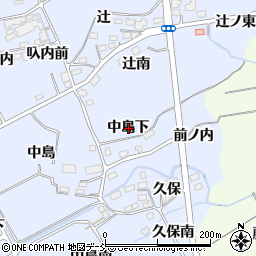 福島県福島市荒井中島下周辺の地図