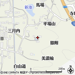 福島県福島市小倉寺膝附周辺の地図