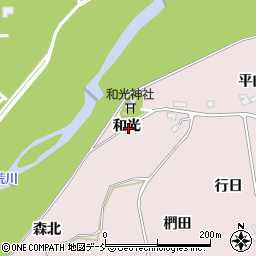 福島県福島市上名倉和光周辺の地図