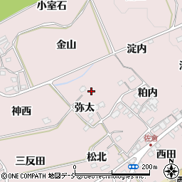 福島県福島市上名倉弥太15-2周辺の地図