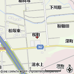 福島県福島市下鳥渡桜町周辺の地図