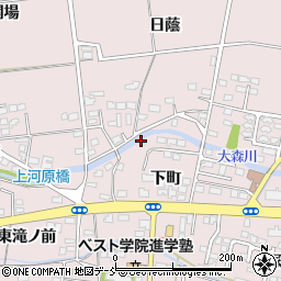 福島県福島市大森下町周辺の地図