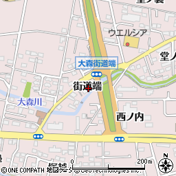 福島県福島市大森街道端33周辺の地図