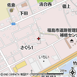 福島県福島市上名倉味中内57周辺の地図