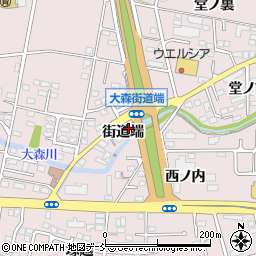 福島県福島市大森街道端周辺の地図