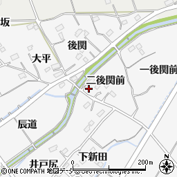 福島県福島市佐原（二後関前）周辺の地図