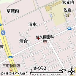 福島県福島市上名倉清水6-3周辺の地図