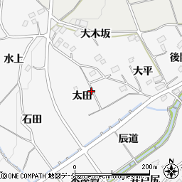 福島県福島市佐原太田周辺の地図