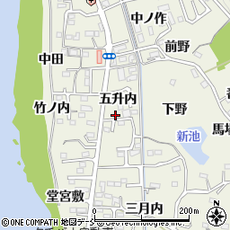 福島県福島市小倉寺五升内13周辺の地図