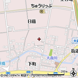 福島県福島市大森名号内周辺の地図