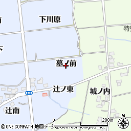 福島県福島市荒井墓ノ前周辺の地図