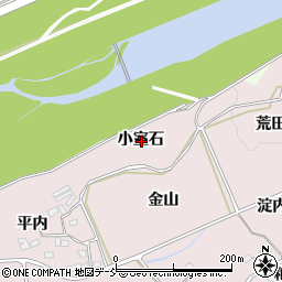 福島県福島市上名倉小室石周辺の地図