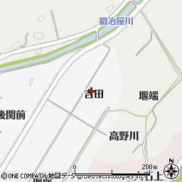 福島県福島市佐原吉田周辺の地図