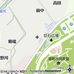 福島県福島市土船森石周辺の地図