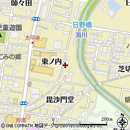 福島県福島市太平寺赤戸周辺の地図