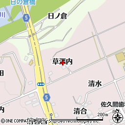 福島県福島市上名倉草深内周辺の地図
