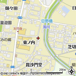 福島県福島市太平寺東ノ内周辺の地図