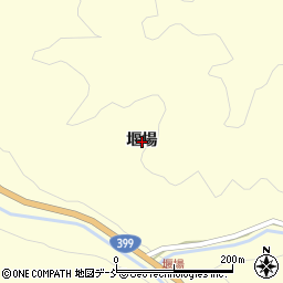 福島県伊達市月舘町布川堰場周辺の地図