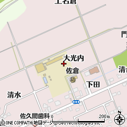 福島県福島市上名倉大光内周辺の地図