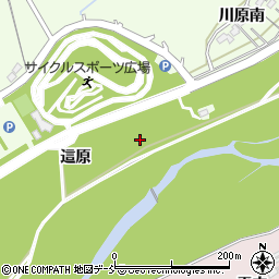 福島県福島市庄野這原周辺の地図