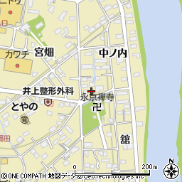 福島県福島市鳥谷野中ノ内31-1周辺の地図