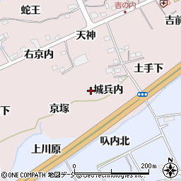 福島県福島市上名倉城兵内周辺の地図