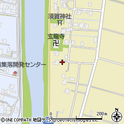 新潟県新潟市南区東萱場72-1周辺の地図