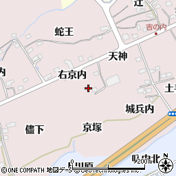福島県福島市上名倉右京内38周辺の地図